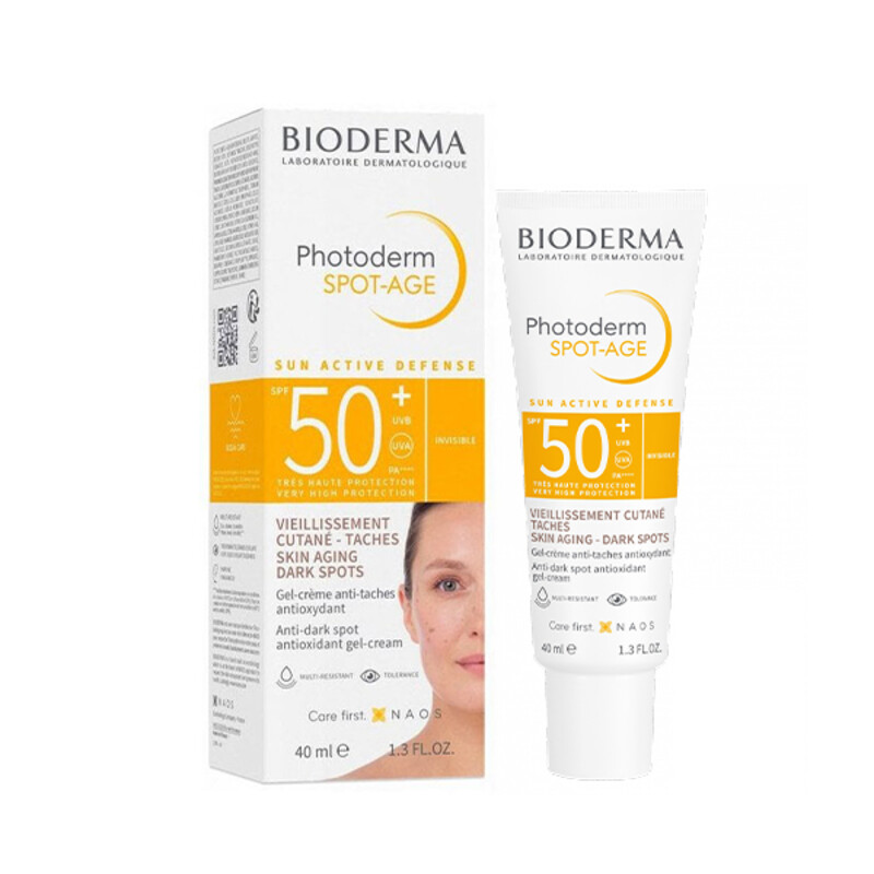 ضد آفتاب SPF 50 ضد لک و ضد چروک بایودرما مدل Photoderm Spot Age حجم 40 میل