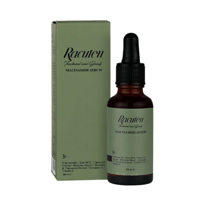 سرم نیاسینامید کنترل‌کننده چربی راکوتن مدل niacinamid serum مناسب پوست چرب حجم 30 میل