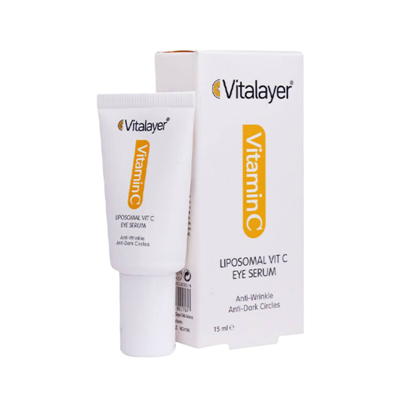 سرم دور چشم ویتامین C روشن‌کننده و کلاژن‌ساز ویتالیر مدل Vitamin C حجم 15 میل