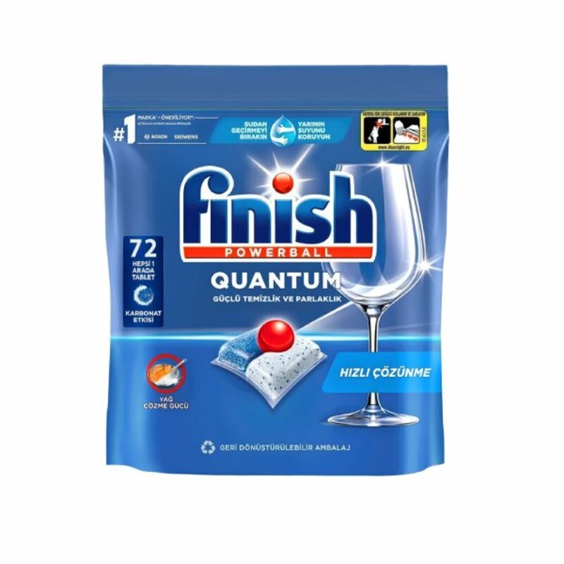 قرص ماشین ظرفشویی فینیش مدل Quantum بسته 72 عددی( تاریخ تولید 2025)
