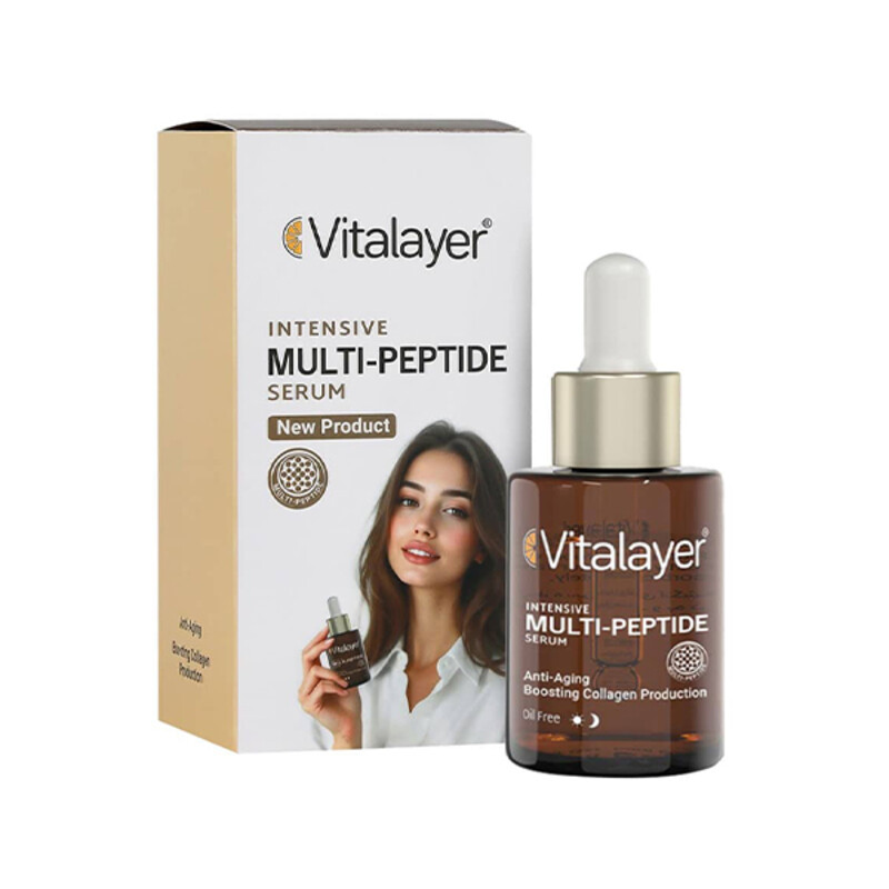 سرم جوانساز و ضد چروک مولتی پپتاید ویتالیر حجم 30 میل