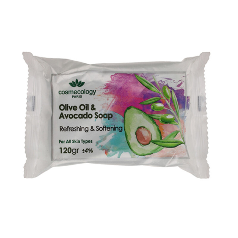 صابون شستشو مرطوب‌کننده کاسمکولوژی مدل روغن زیتون و آووکادو وزن 120 گرم