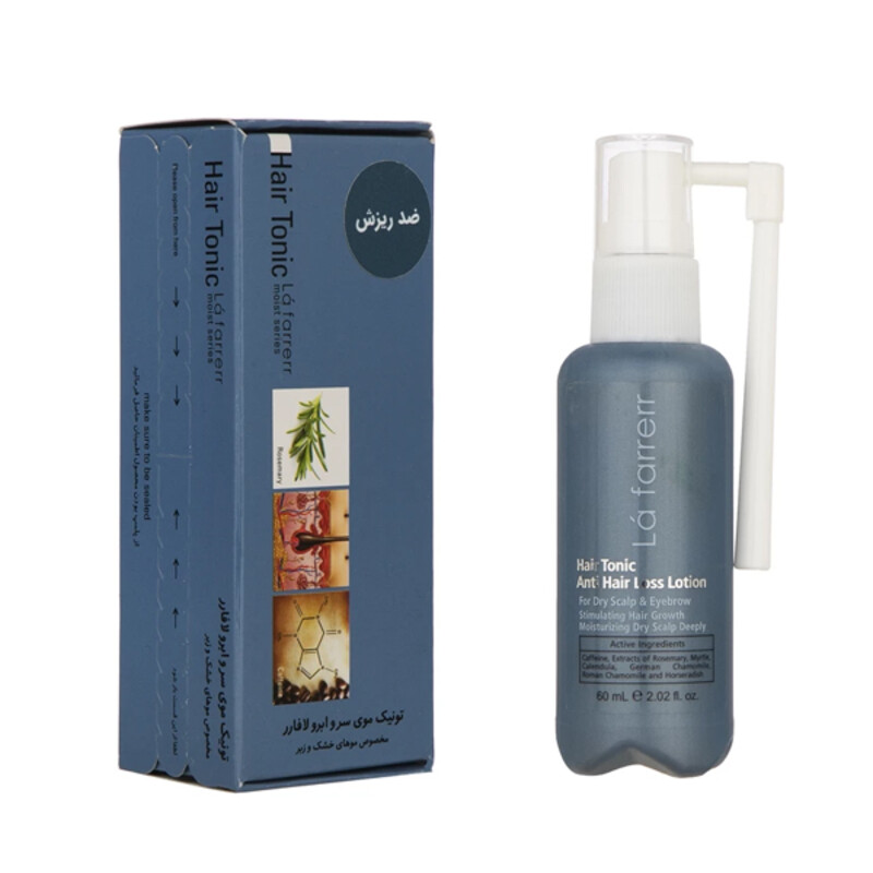 تونیک مو و ابرو ضد ریزش و محرک رویش لافارر مدل Dry Hair حجم 60 میل
