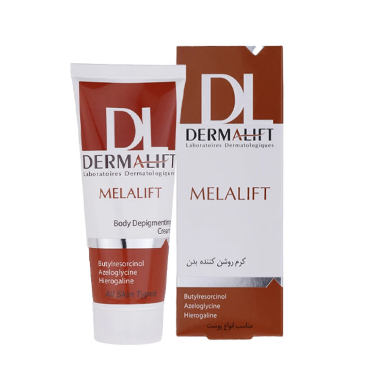 کرم روشن‌کننده و ضد لک بدن درمالیفت مدل Melalift حجم 75 میل
