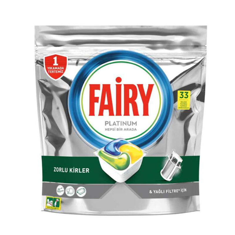 قرص ماشین ظرفشویی فیری مدل Platinum بسته 33 عددی