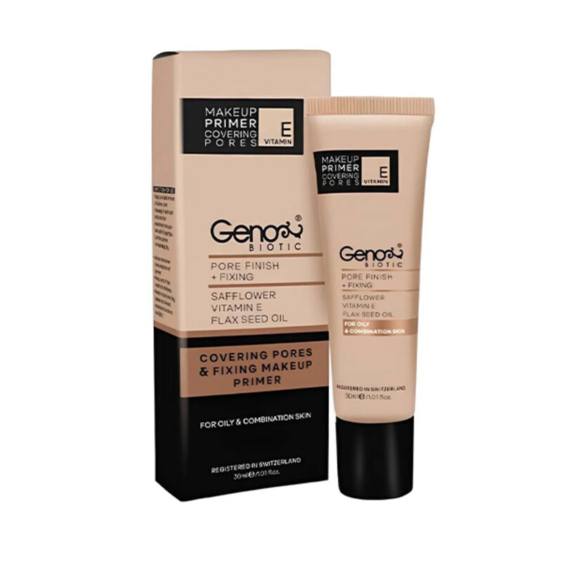 پرایمر مات‌کننده و تثبیت‌کننده آرایش ژنو بایوتیک مناسب پوست چرب و مختلط حجم 30 میل