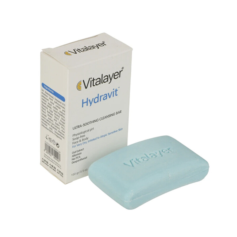پن پاک کننده و مرطوب کننده ویتالیر مدل Hydravit مناسب پوست خشک و حساس وزن 100 گرم