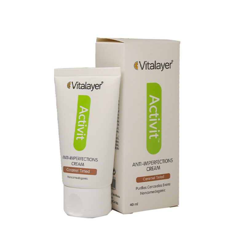 کرم ضد جوش رنگی با پوشش بالا ویتالیر مدل Activit حجم 40 میل