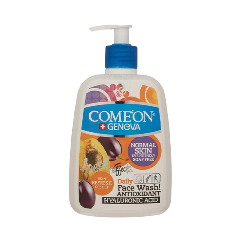 ژل شستشو صورت مناسب پوست های معمولی کامان مدل antioxidant حجم 500 میل