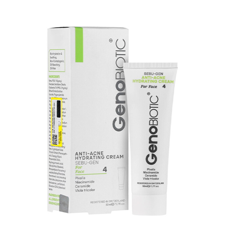 کرم آبرسان فاقد چربی و ضد آکنه ژنو بایوتیک مدل Anti-Acne حجم 50 میل