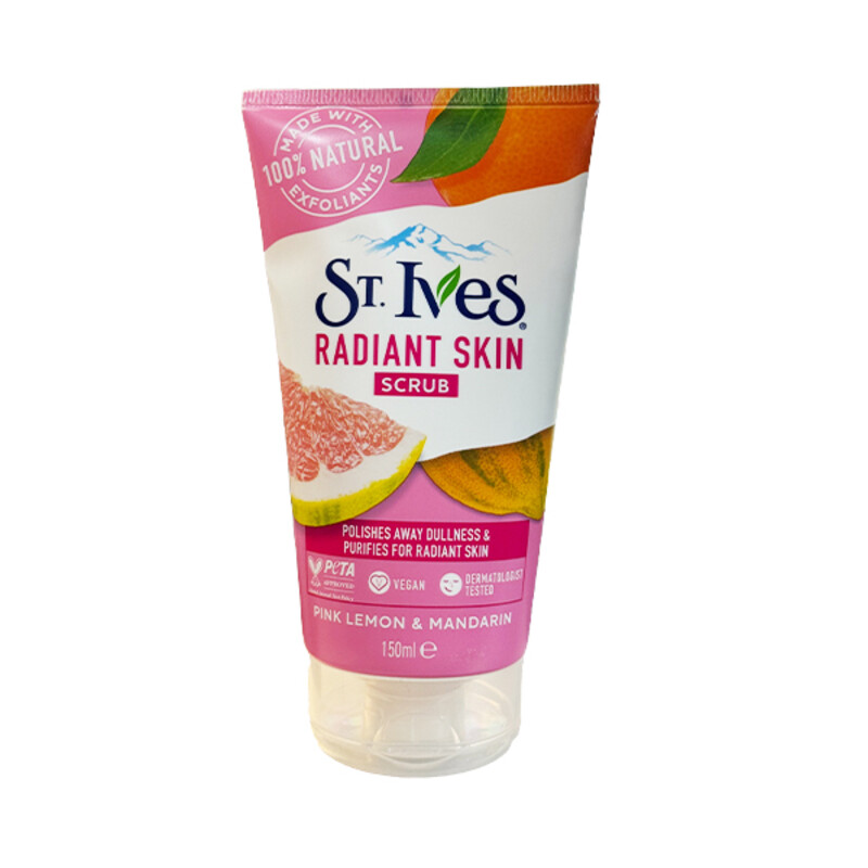 اسکراب روشن‌کننده و یکنواخت‌کننده پوست سینت ایوز حاوی لیمو و پرتقال مدل Radiant Skin حجم 150 میل