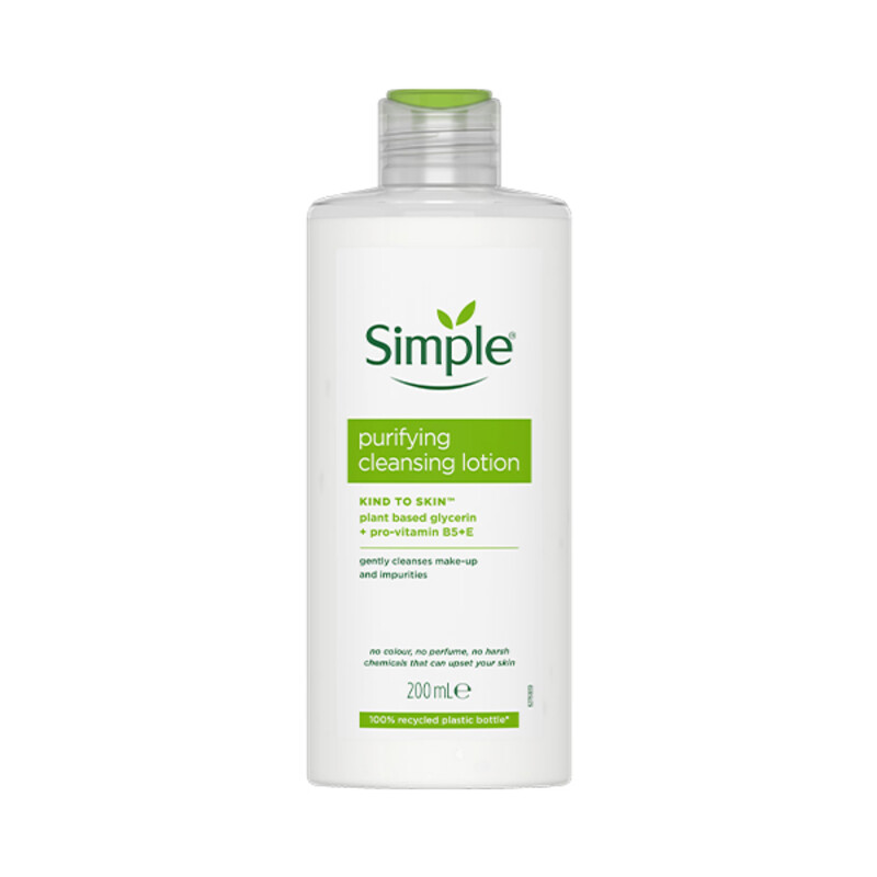 شیر پاک‌کن پاکسازی‌کننده سیمپل مدل Purifying Cleansing Lotion حجم 200 میلی‌لیتر