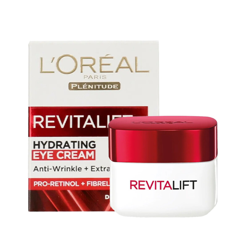 کرم دور چشم ضد چروک و سفت‌کننده لورآل مدل Revitalift Hydrating حجم 15 میل