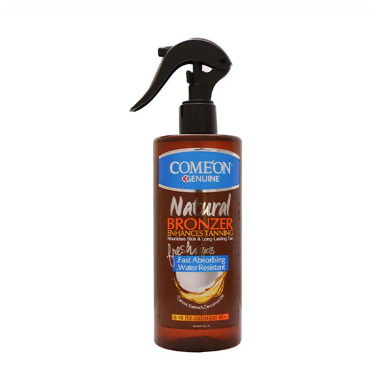 روغن برنزه کننده کامان حاوی روغن هویج و نارگیل مناسب انواع پوست مدل Tanning Oil حجم 400 میل