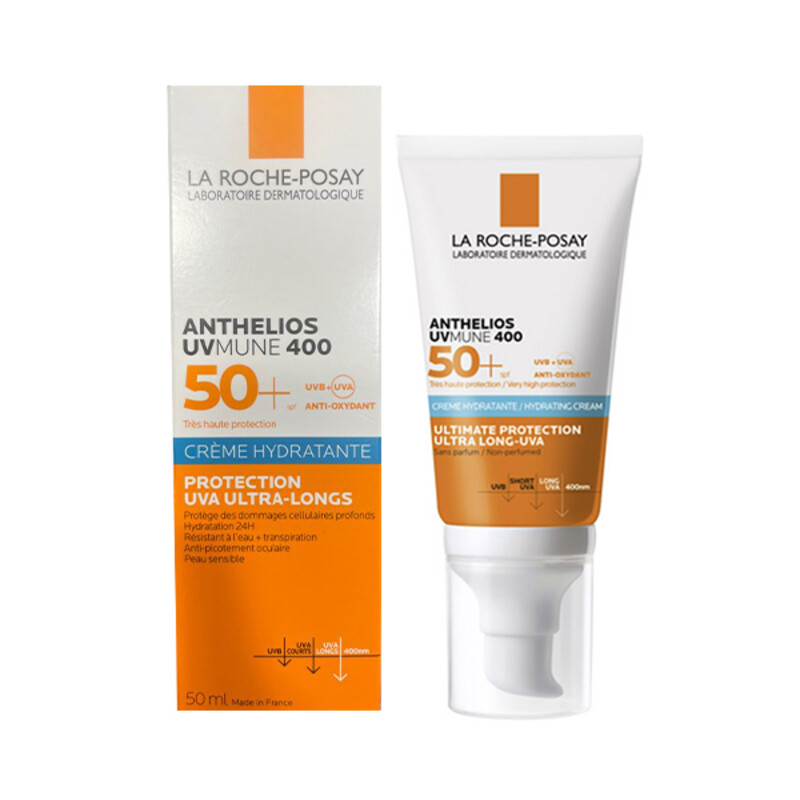 ضد آفتاب آبرسان لاروش پوزای مناسب پوست‌های خشک و حساس مدل Anthelios UVMune 400 Hydrating Cream حجم 50 میل
