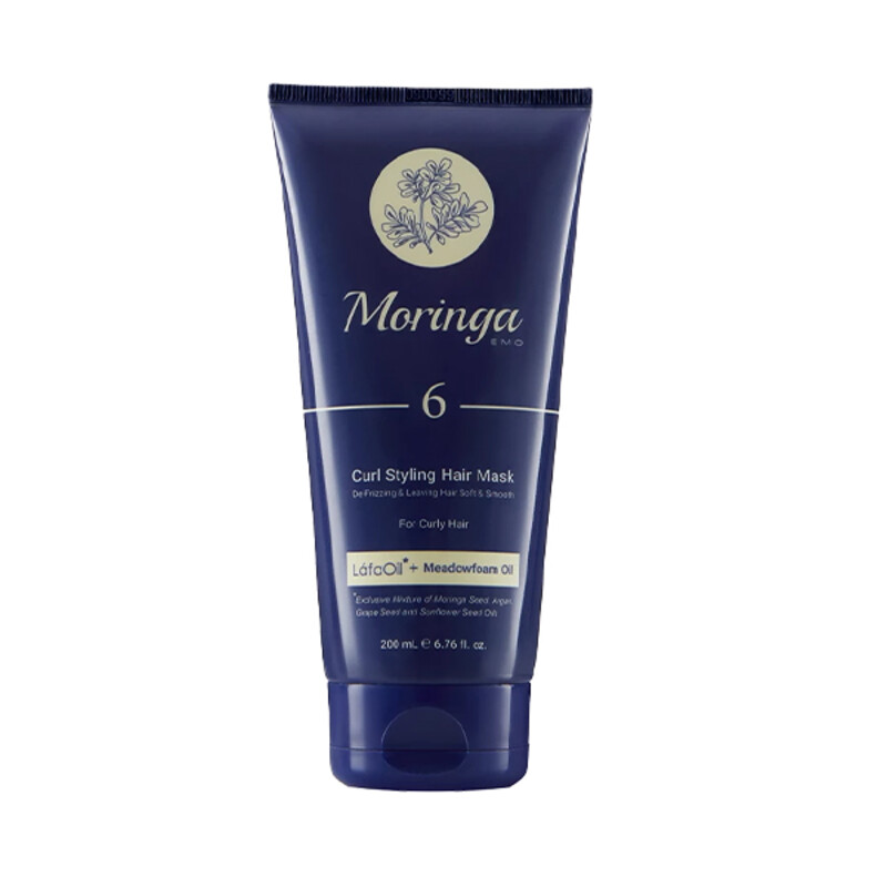 ماسک مو حالت دهنده فر مورینگا امو مخصوص موهای فر و مجعد مدل شماره 6 حجم 200 میل