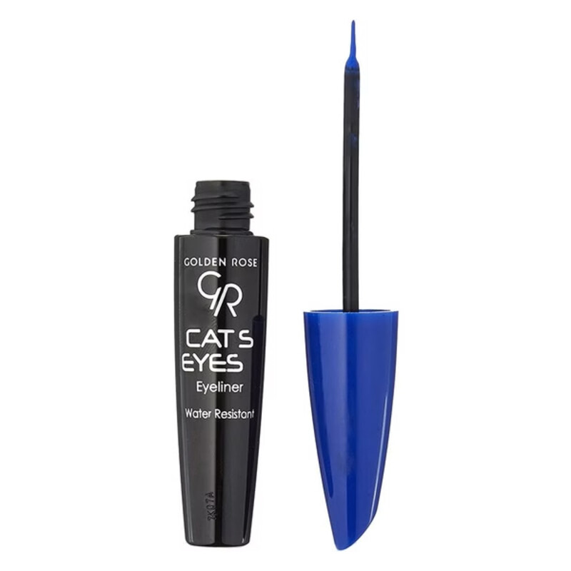 خط چشم مویی گلدن رز مدل Cat&#39;s Eyes رنگ آبی (Blue) حجم 6 میل