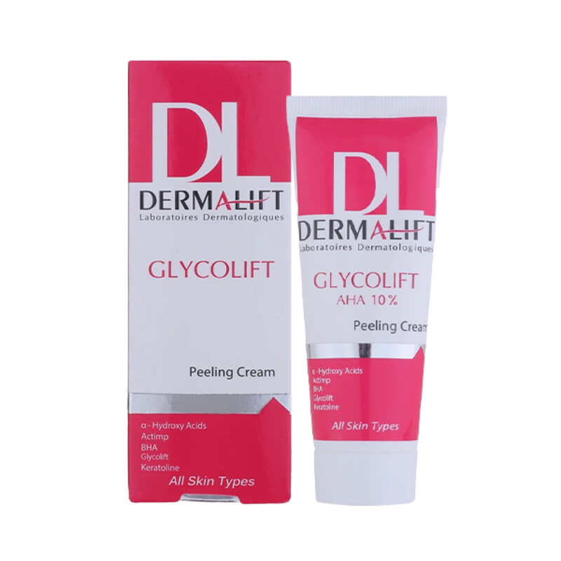 کرم لایه‌بردار و ضد چروک درمالیفت حاوی گلایکولیک اسید مناسب انواع پوست مدل Glycolift حجم 40 میل