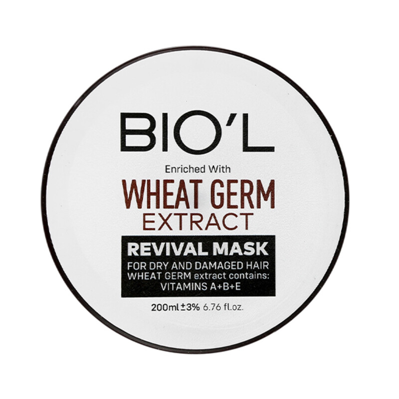 ماسک موی داخل حمام بیول حاوی عصاره جوانه گندم و کراتین مناسب موهای خشک و آسیب دیده حجم ۲۰۰ میل