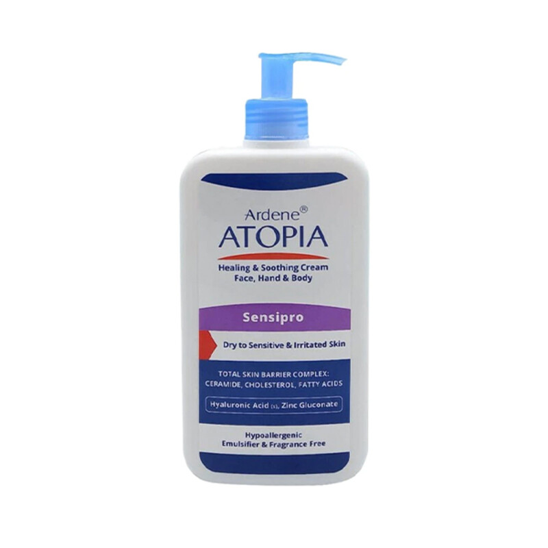 کرم مرطوب کننده و التیام بخش آردن آتوپیا حاوی هیالورونیک اسید مناسب پوست‌های خشک و حساس حجم ۵۰۰ میل