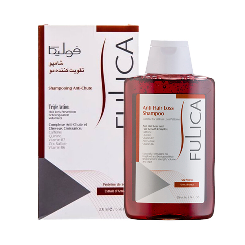 شامپو تقویت کننده موی سر فولیکا حاوی کافئین وزن 200 گرم