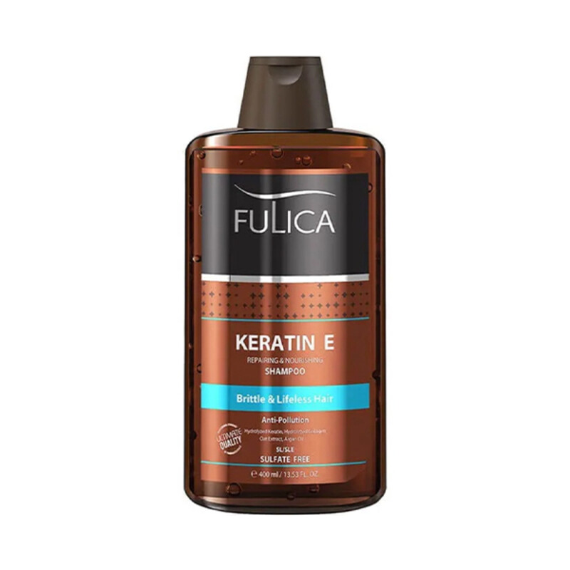 شامپو تقویت کننده و نرم کننده ساقه موی سر فولیکا حاوی کراتین و روغن آرگان وزن 400 گرم