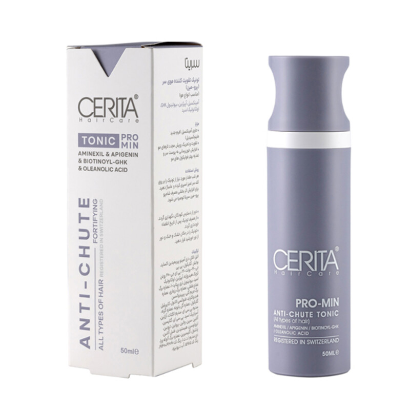 تونیک تقویت کننده موی سر سریتا مدل Pro Min حاوی پپتید و عصاره‌های گیاهی حجم ۵۰ میل