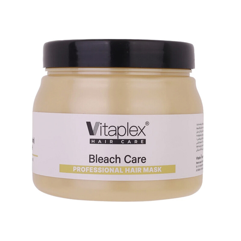 ماسک موی ترمیم کننده فاقد سولفات ویتاپلکس مدل Bleach Care حاوی سرامید و کراویس حجم ۵۰۰ میل