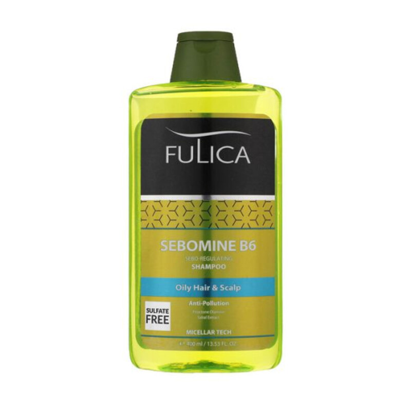 شامپو کاهش چربی سر فولیکا مدل Sebomine B6 حاوی سابال و ویتامین B6 حجم ۴۰۰ میل