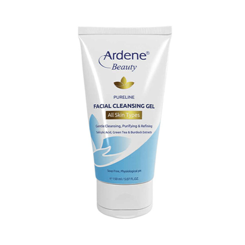ژل شستشو صورت آردن بیوتی مدل Pureline فاقد مواد صابونی مناسب انواع پوست حجم ۱۵۰ میل