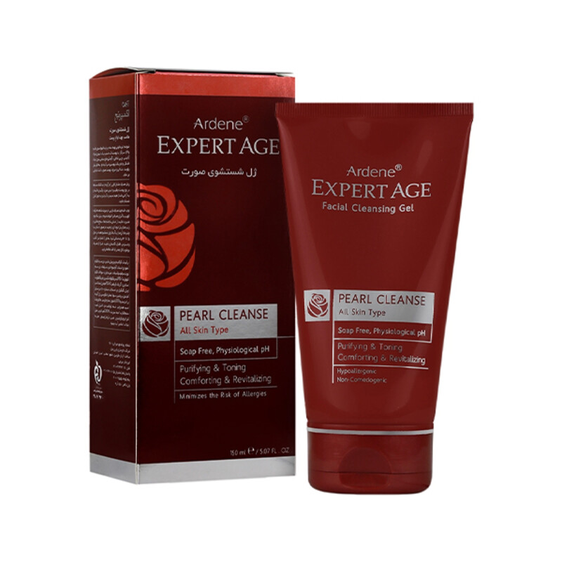 ژل شستشو صورت آردن اکسپرتیج مدل Pearl Clean فاقد مواد صابونی مناسب انواع پوست حجم ۱۵۰ میل