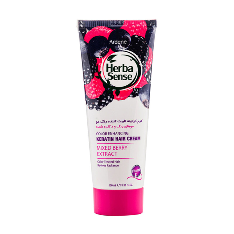 کرم موی کراتینه و تثبیت کننده رنگ آردن هرباسنس حاوی عصاره توت‌های وحشی مناسب موهای رنگ و دکلره شده حجم ۱۰۰ میل