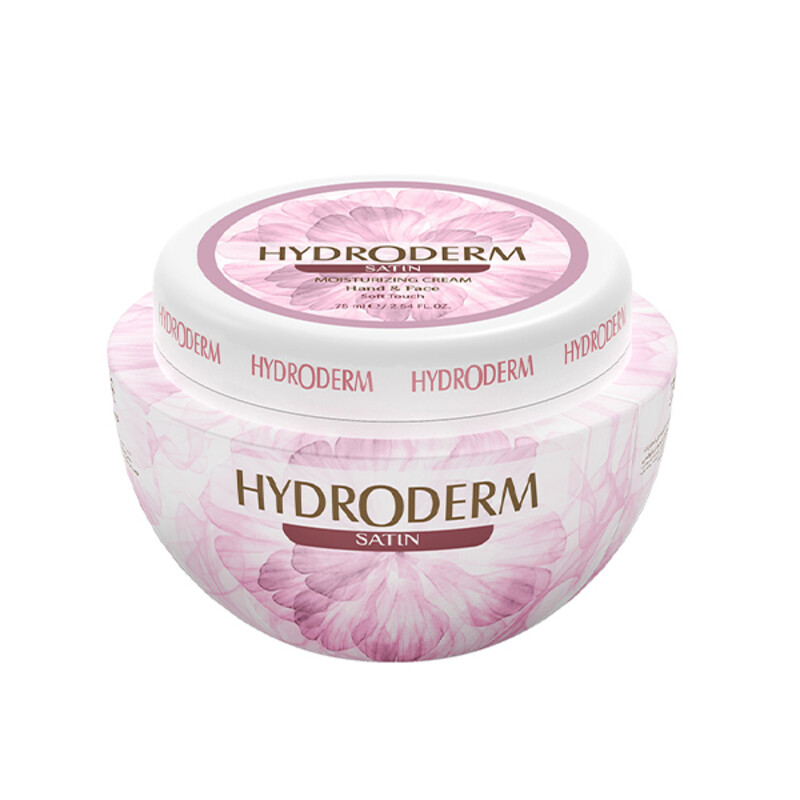 کرم مرطوب کننده و نرم کننده هیدرودرم مدل Satin مناسب دست و صورت حجم ۱۵۰ میل
