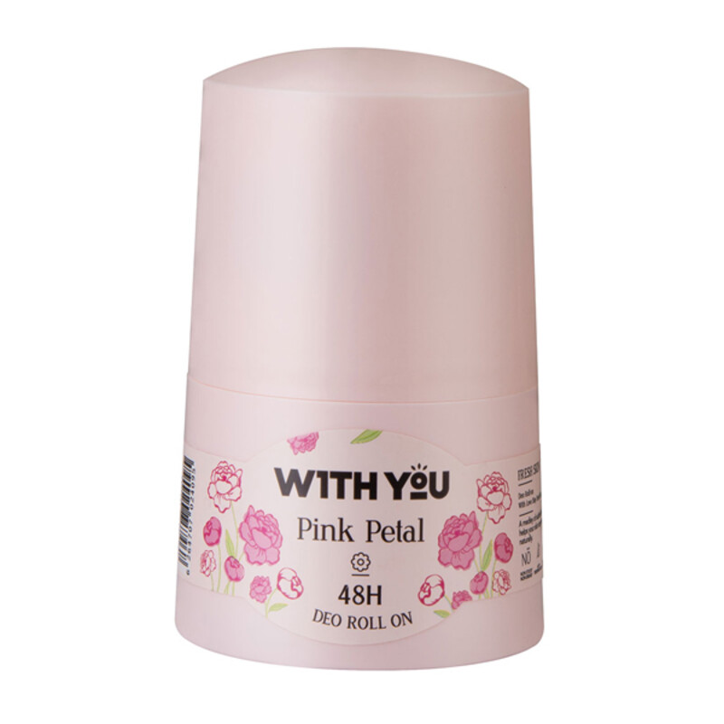 رول ضد تعریق زنانه ۴۸ ساعته ویت یو مدل Pink Petal فاقد الکل و ضد حساسیت حجم ۵۰ میل