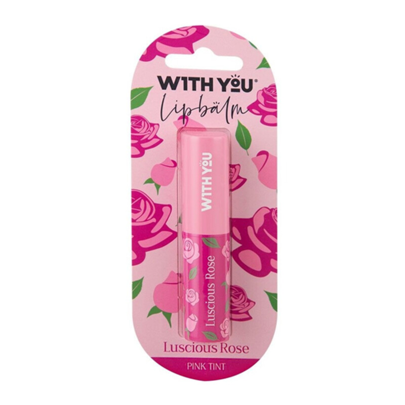 بالم لب نرم کننده و مرطوب کننده ویت یو حاوی روغن‌های گیاهی و ویتامین E با رایحه گل رز وزن ۲.۶ گرم