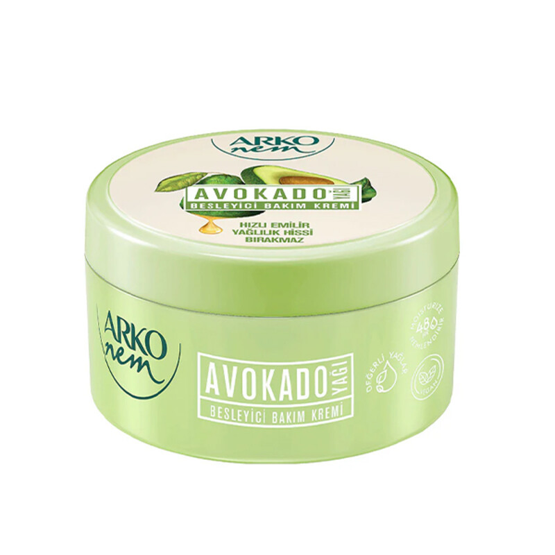 کرم مرطوب کننده و نرم کننده کاسه‌ای آرکو حاوی روغن آووکادو مناسب دست، صورت و بدن حجم ۲۵۰ میل