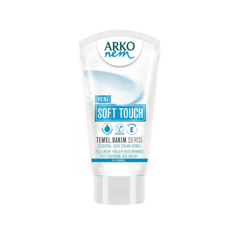 کرم مرطوب کننده دست و صورت آرکو مدل Soft Touch فاقد چربی با بافت سبک حجم ۶۰ میل