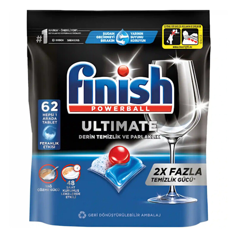 قرص ماشین ظرفشویی فینیش مدل Quantum Max با قدرت پاک‌کنندگی ۱۶ برابری و محافظت‌کننده فیلتر تعداد ۶۲ عددی