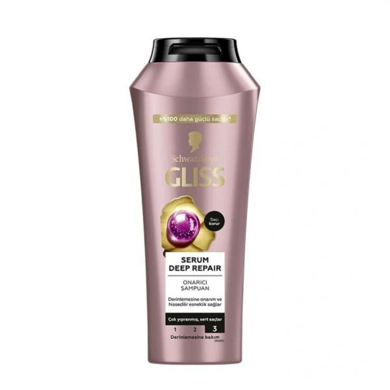 شامپو گلیس مدل Serum Deep Repair با خاصیت ترمیم نفوذی ۱۰ لایه و تقویت‌کننده کراتینه حجم ۴۰۰ میل