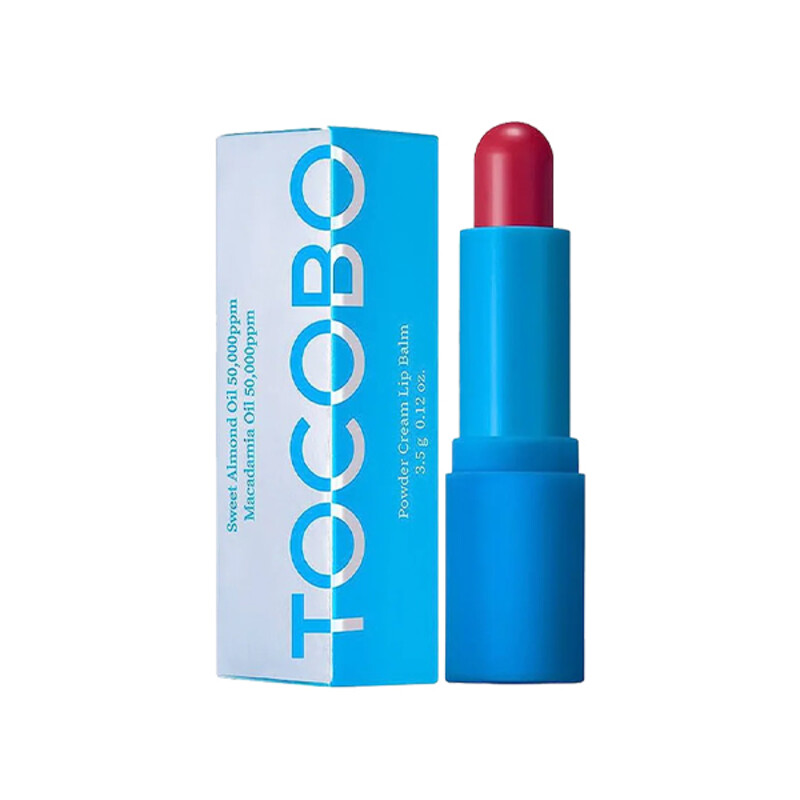 بالم لب رنگی مخملی توکوبو مدل Powder Cream مناسب انواع پوست با فینیش نیمه مات حاوی روغن بادام و ماکادمیا وزن ۳.۵ گرم