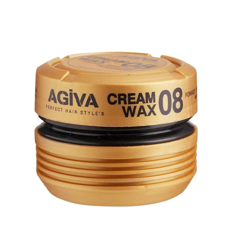 واکس مو حالت دهنده کرمی آگیوا مدل 08 Cream Wax مناسب انواع مو دارای درخشش بالا با قدرت کنترل متوسط حجم ۱۷۵ میل