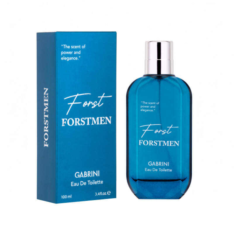 ادوتویلت مردانه گابرینی مدل FORSTMEN با رایحه خنک، مرکباتی و چوبی-خاکی حجم ۱۰۰ میل