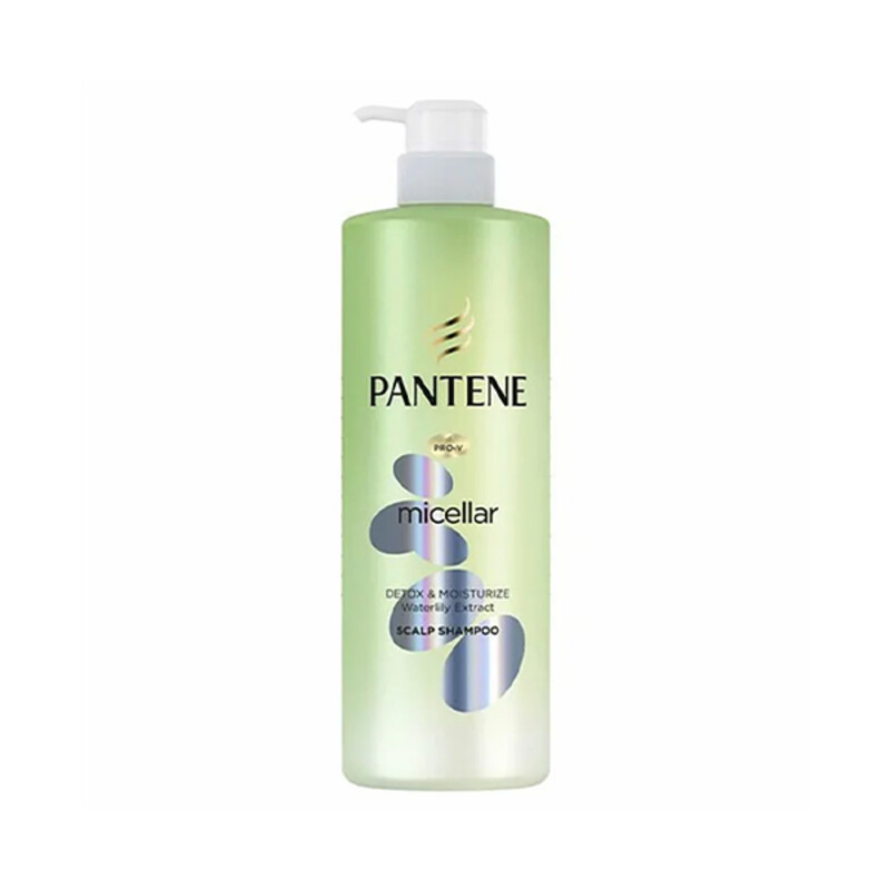 شامپو سم‌زدای سر پنتن مدل Micellar Detox &amp; Moisturize آبرسان و با عصاره نیلوفر آبی حجم ۵۳۰ میل