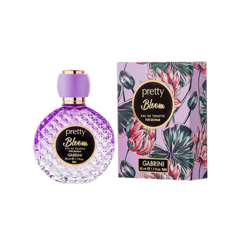 ادوتویلت زنانه گابرینی مدل PRETTY BLOOM با رایحه خنک، فرِش و گیاهی-گلی حجم ۵۰ میل