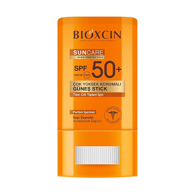 ضد آفتاب استیکی بیوکسین مدل SUNCARE با SPF50+ محافظت بسیار بالا فاقد عطر مناسب انواع پوست حجم ۱۵ گرم