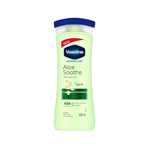 لوسیون بدن آبرسان و مرطوب کننده وازلین مدل Aloe Soothe
