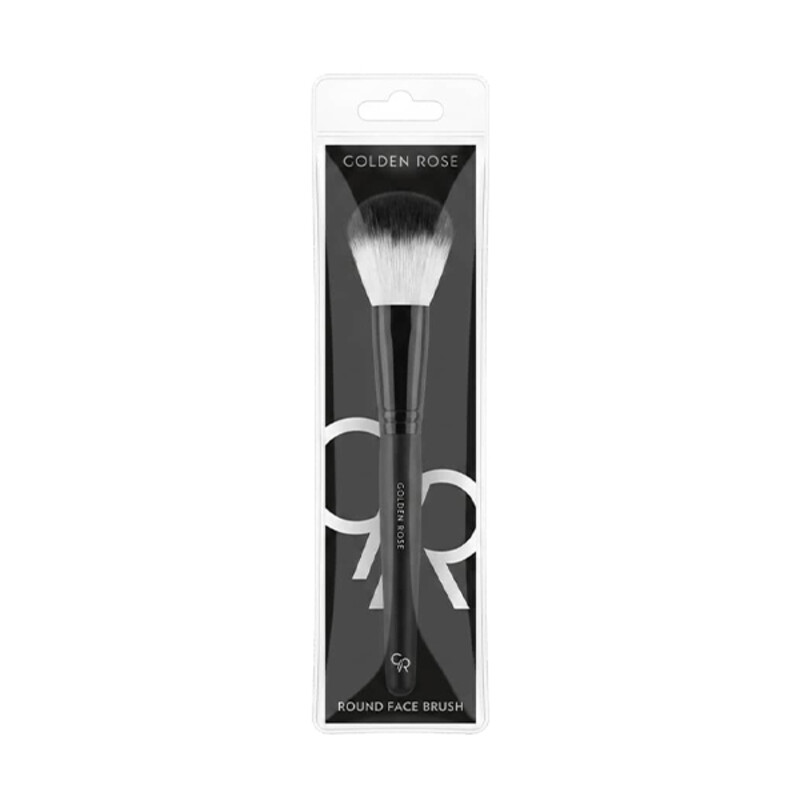 براش آرایشی گرد صورت گلدن رز مدل ROUND FACE BRUSH با تراکم بالا جهت فید کرم‌پودر