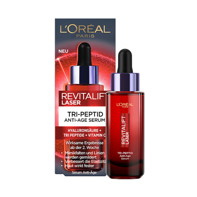سرم ضدچروک و جوانساز لورآل مدل REVITALIFT LASER TRI-PEPTID با ویژگی افزایش انعطاف‌پذیری و سفت‌کننده پوست حجم ۳۰ میل