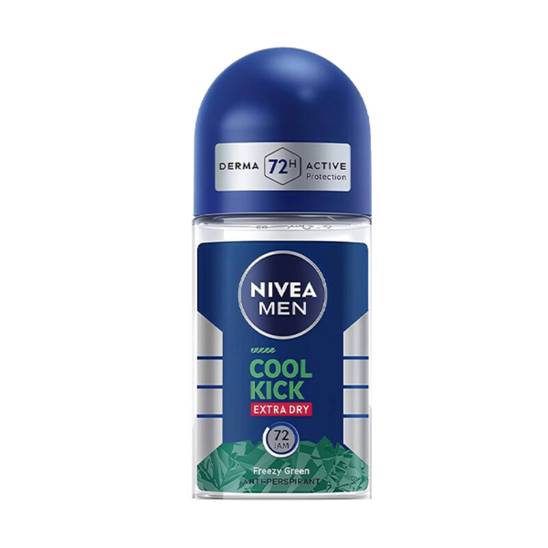 رول ضدتعریق مردانه نیوآ مدل COOL KICK FREEZY GREEN با ویژگی خشکی مفرط و رایحه گیاهی خنک با پایداری ۷۲ ساعته حجم ۵۰ میل