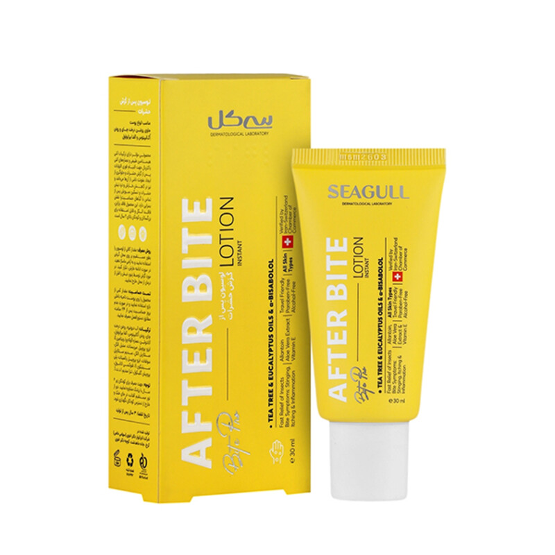 لوسیون پس از گزش حشرات سی‌گل مدل AFTER BITE با خاصیت تسکین فوری و ضدخارش مناسب انواع پوست حجم ۳۰ میل